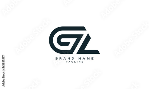 GL, LG, Abstract initial monogram letter alphabet logo design