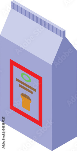 Flour panettone icon isometric vector. Cake bread. Sweet food