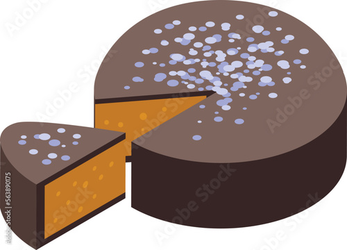 Cocoa panettone icon isometric vector. Sweet food. Spring meal