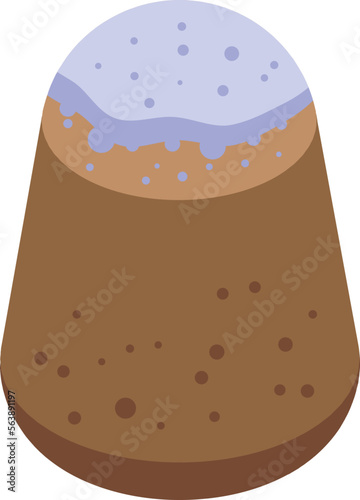 Easter cake icon isometric vector. Sweet food. Spring dessert