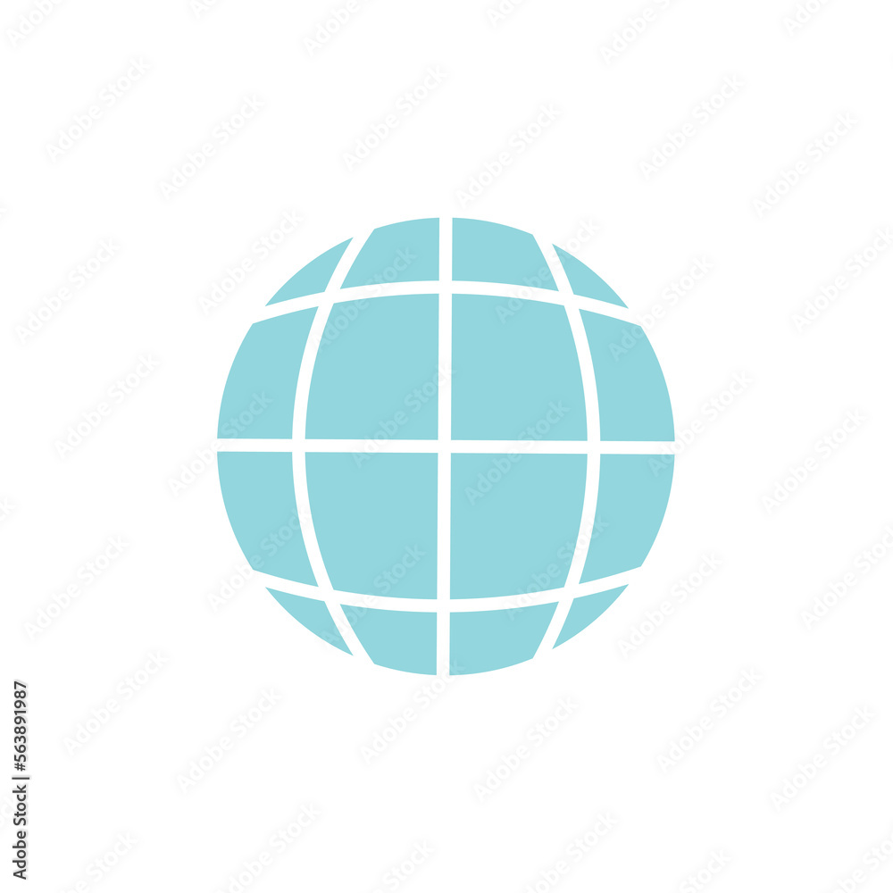 Vector Globe Earth Planet Icon. World Globe Logo Design icon. Blue color earth planet icon. Eco Friendly Environment Symbol Eco Green Organic Energy Healthy Lifestyle. Globe earth icon.