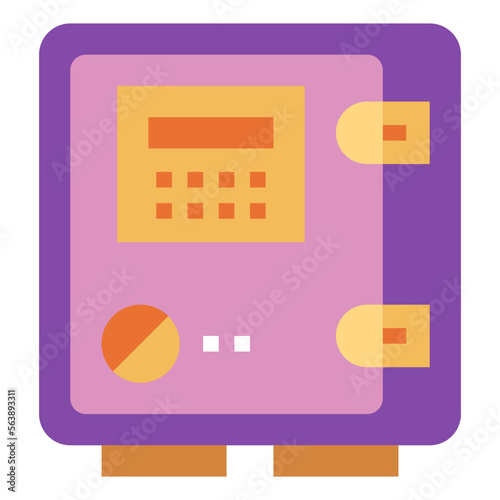safe box flat icon style