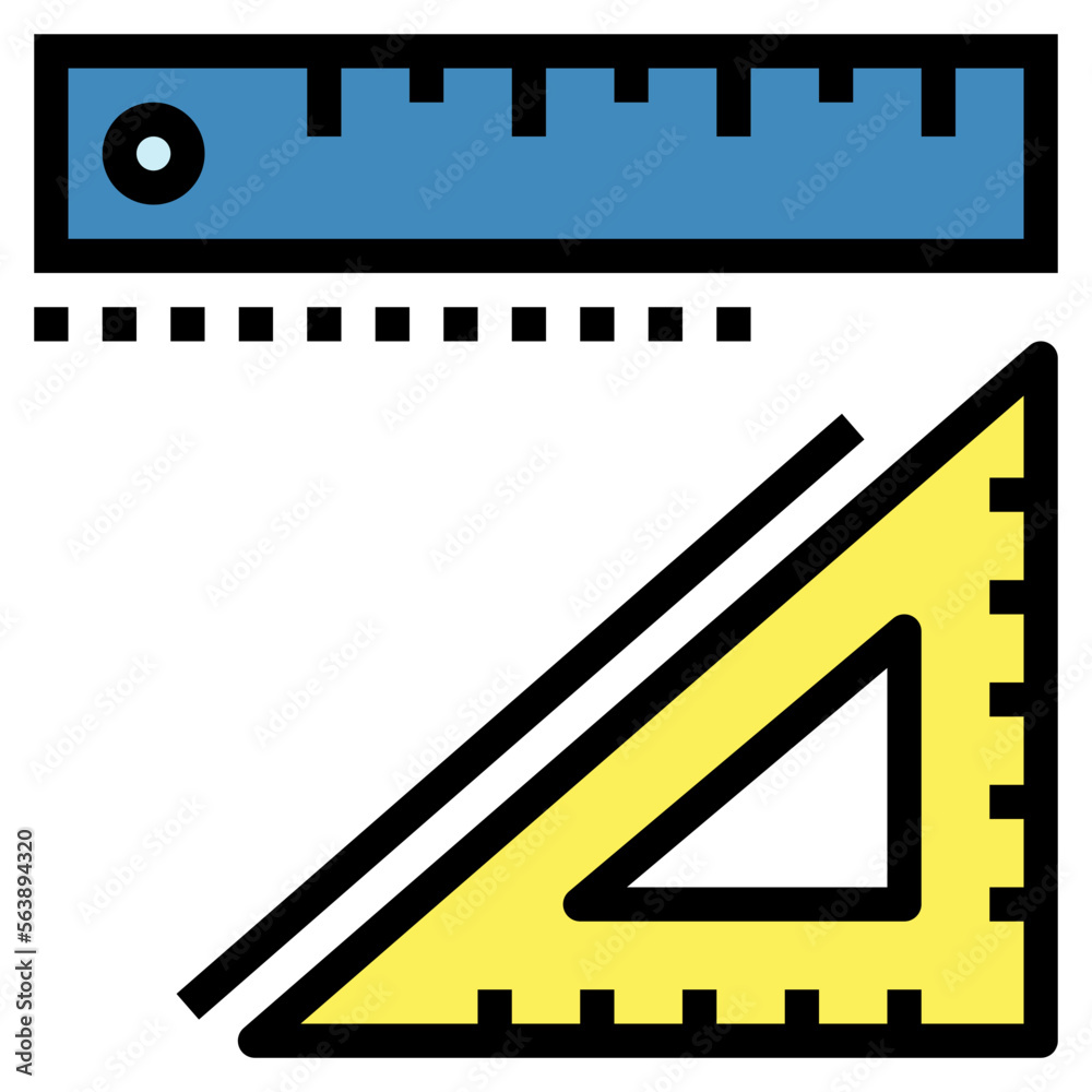 ruler filled outline icon style ruler filled outline icon style
