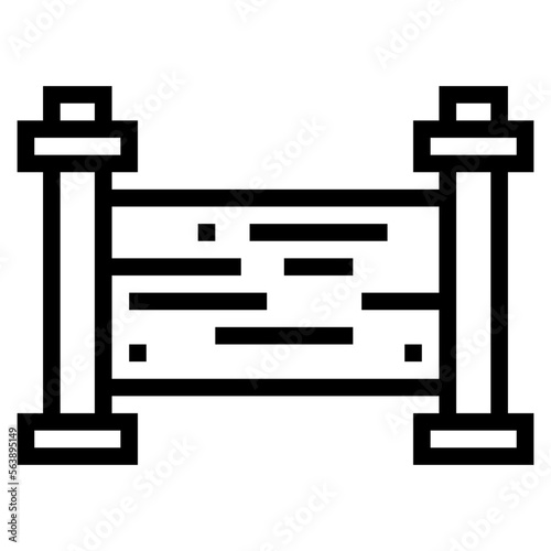 fences line icon style