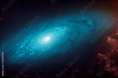 blue supernova, space, stars, galaxy, bright space