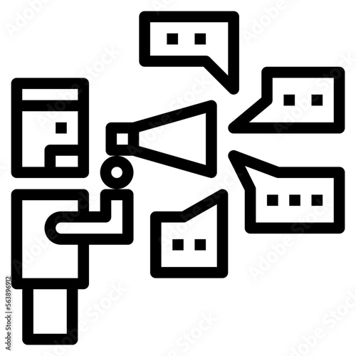 фотографія publicize line icon style