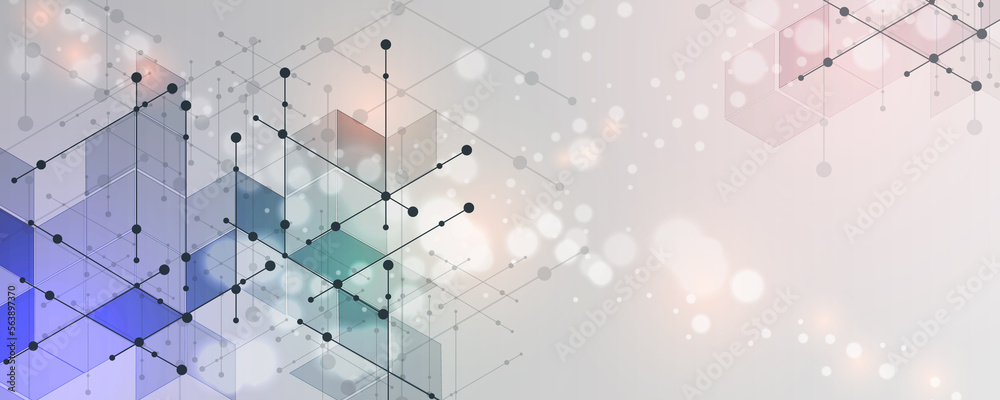 background abstract design diagonal hexagonal molecular technology