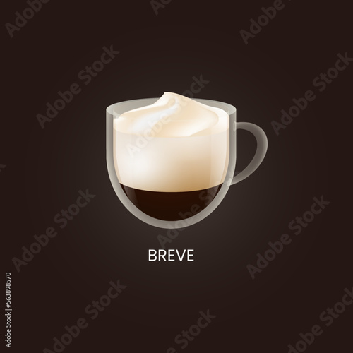 Delicious breve isolated. Drink vector illustration design	