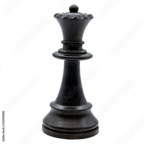 black wooden queen chess piece