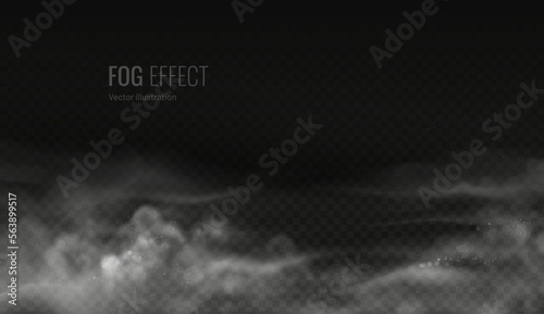 Fotografia Smoke on floor, fog effect over surface, white cloud, perspective overlay element