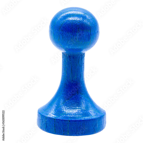 a simple blue wooden token