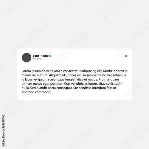 Social media post mockup. Vector illustration.