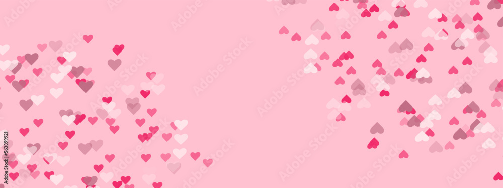 Happy valentines day red and white hearts on pink background Abstract flying realistic hearts on string. Pink banner party invitation template. Happy valentines day red and white hearts on pink background Abstract flying realistic hearts on string. Pink banner party invitation template.