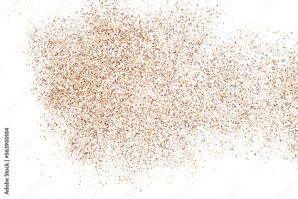 Coffee Color Grain Texture Isolated on White Background. Chocolate Shades Confetti. Brown Particles. Digitally Generated Image. Vector Illustration, EPS 10. Coffee Color Grain Texture Isolated on White Background. Chocolate Shades Confetti. Brown Particles. Digitally Generated Image. Vector Illustration, EPS 10.