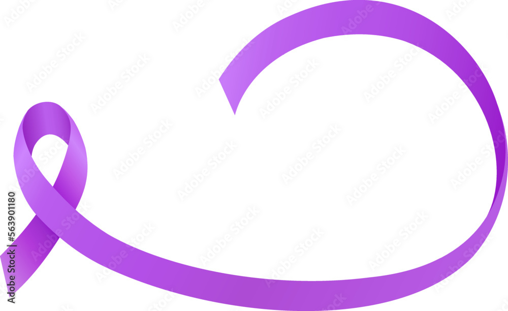 Obraz premium Cancer awareness ribbon concept. World cancer day, vector illustration.