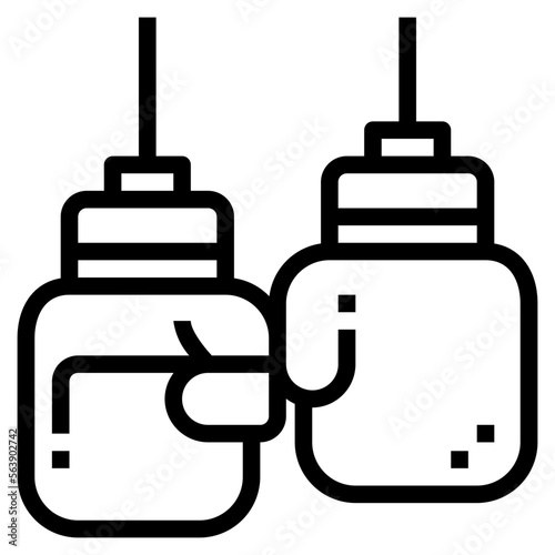 boxing glove line icon style
