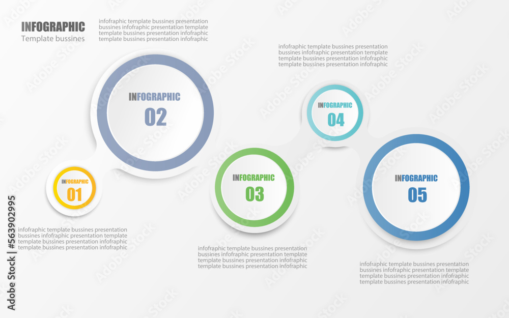 Fototapeta premium Vector infographic design template for business presentation show operation steps show business overview use public relations It is an Eps10 editable file