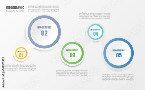 Vector infographic design template for business presentation show operation steps show business overview use public relations It is an Eps10 editable file
