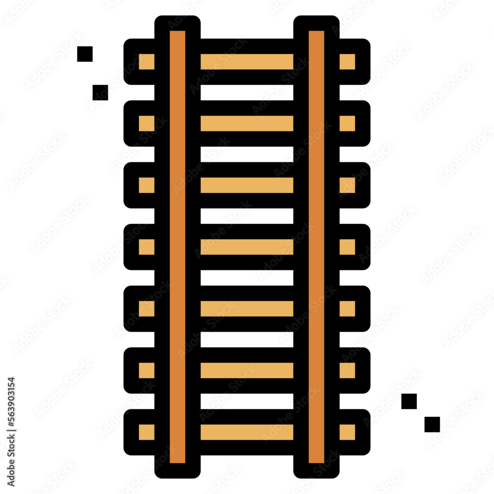 railway filled outline icon style