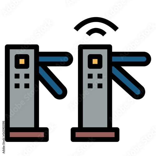 turnstiles filled outline icon style