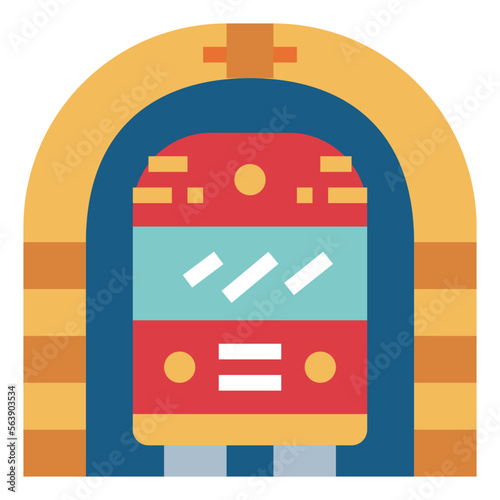 train station flat icon style