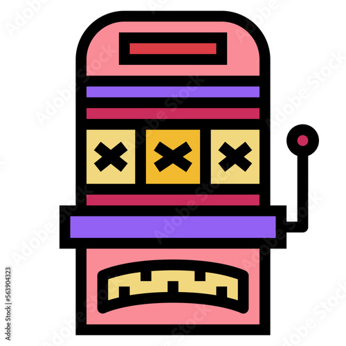 lottery game filled outline icon style