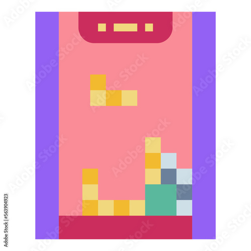 tetris flat icon style