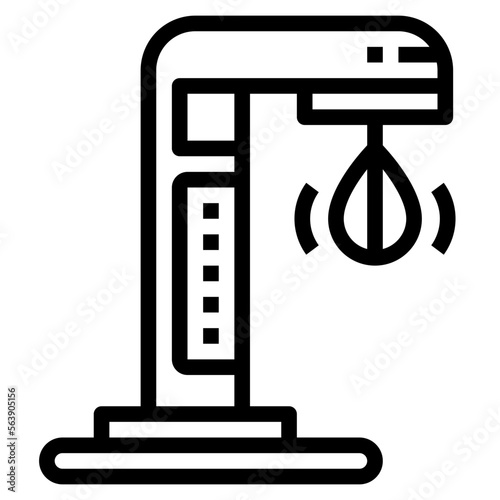boxing line icon style