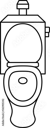 洋式トイレの線画イラスト
