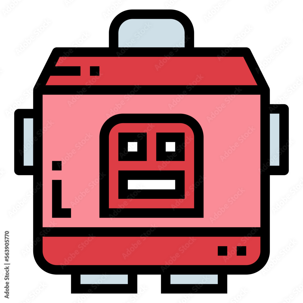 rice cooker filled outline icon style rice cooker filled outline icon style