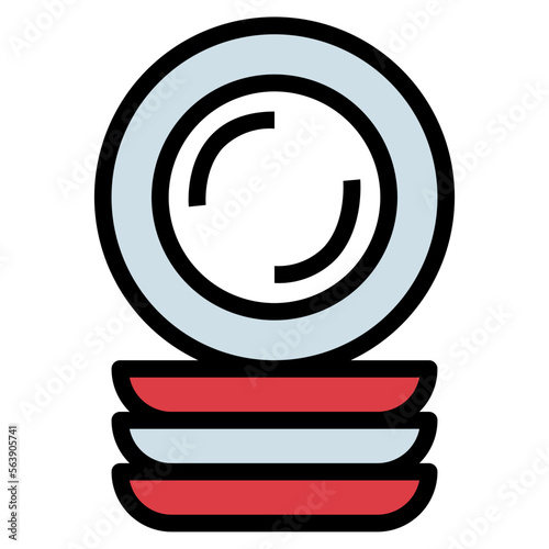 plates filled outline icon style