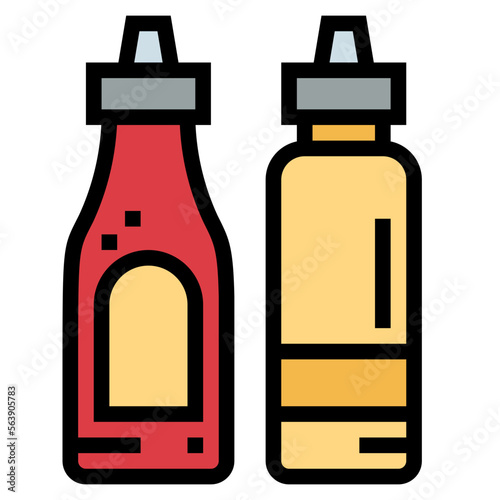 sauces filled outline icon style