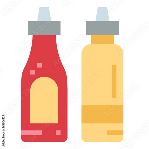 sauces flat icon style