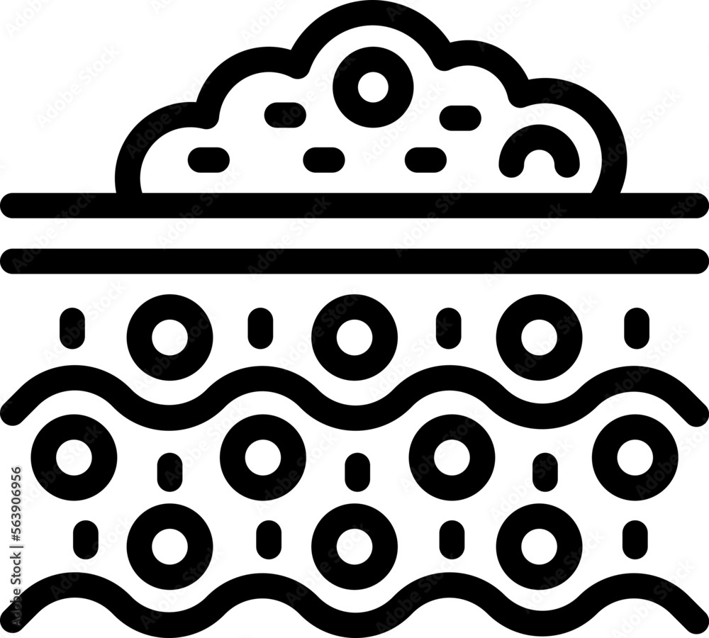 Healthy foam icon outline vector. Cell cream. Skin cosmetic