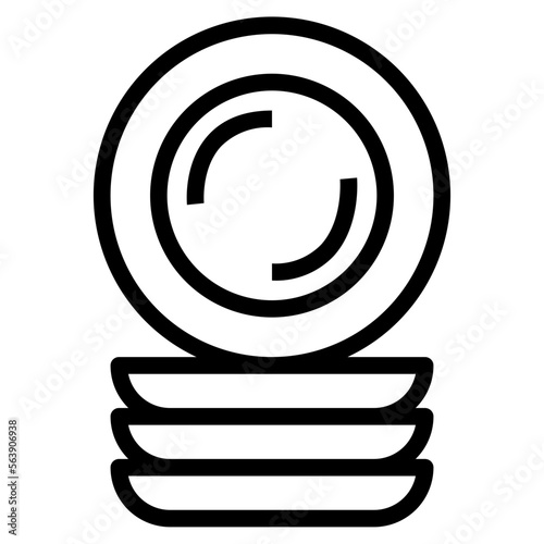 plates line icon style