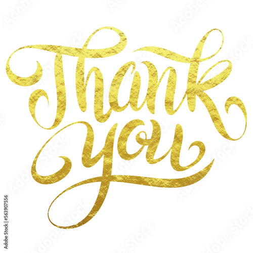 Thank You beautiful lettering png illustration with sparkling gold grain pattern, suitable for celebration, greeting, brochure, promo, card, post, etc