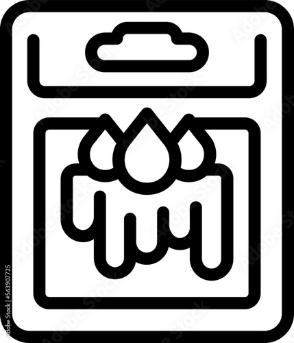 Collagen mask icon outline vector. Cell cream. Molecule gel