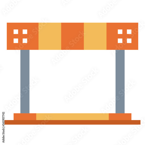 hurdle flat icon style