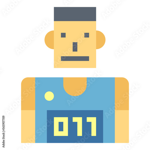 runner flat icon style