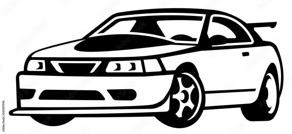 Sports car SVG, Race car SVG, Car silhouette, Car Icon