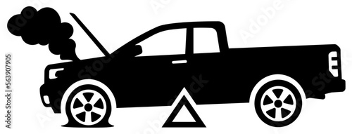 Car Breakdown icon, Pickup SVG, Truck SVG, Repair of a broken car SVG, Car repair SVG, Broken car SVG, Car service SVG