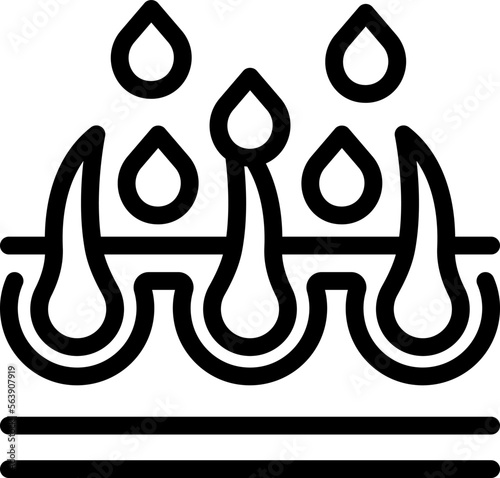 Skin collagen hair icon outline vector. Cosmetic care. Cell cream