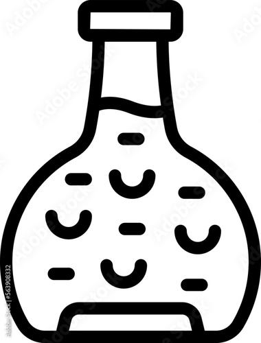 Collagen flask icon outline vector. Cell cream. Serum cosmetic