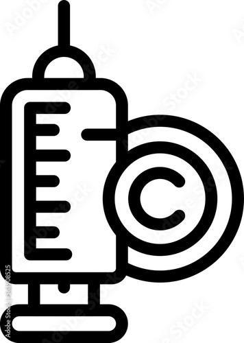 Collagen injection icon outline vector. Cell care. Molecule gel