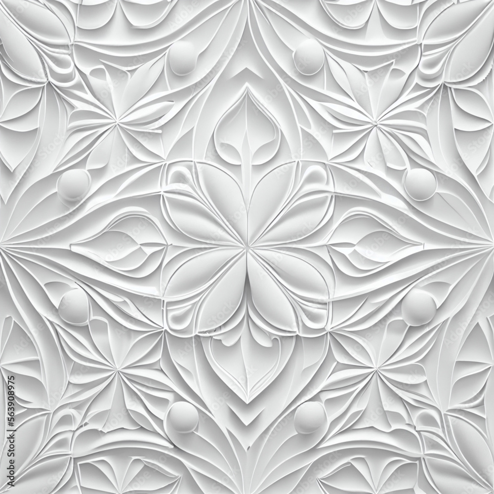 Fototapeta premium White ornate background 