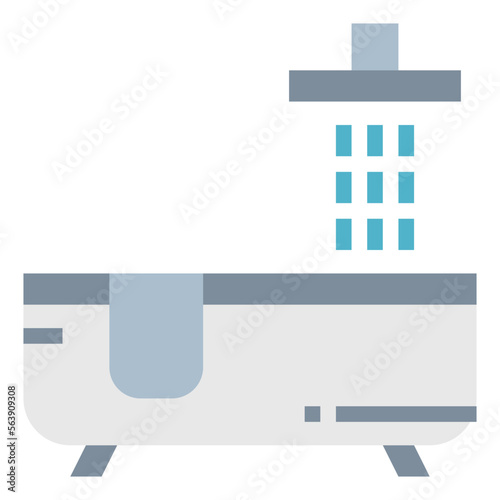 Wallpaper Mural bathtub flat icon style Torontodigital.ca