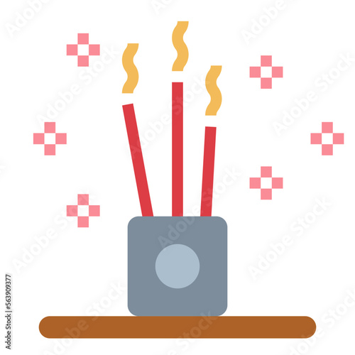 incense flat icon style