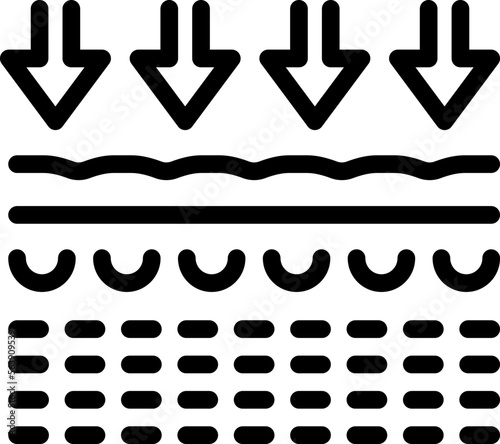Collagen treatment icon outline vector. Beauty care. Serum cosmetic