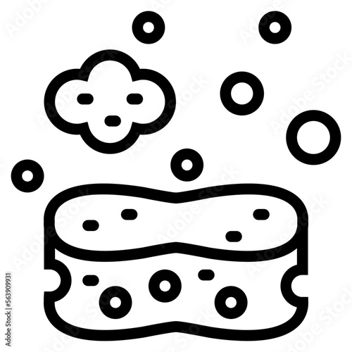 sponges line icon style