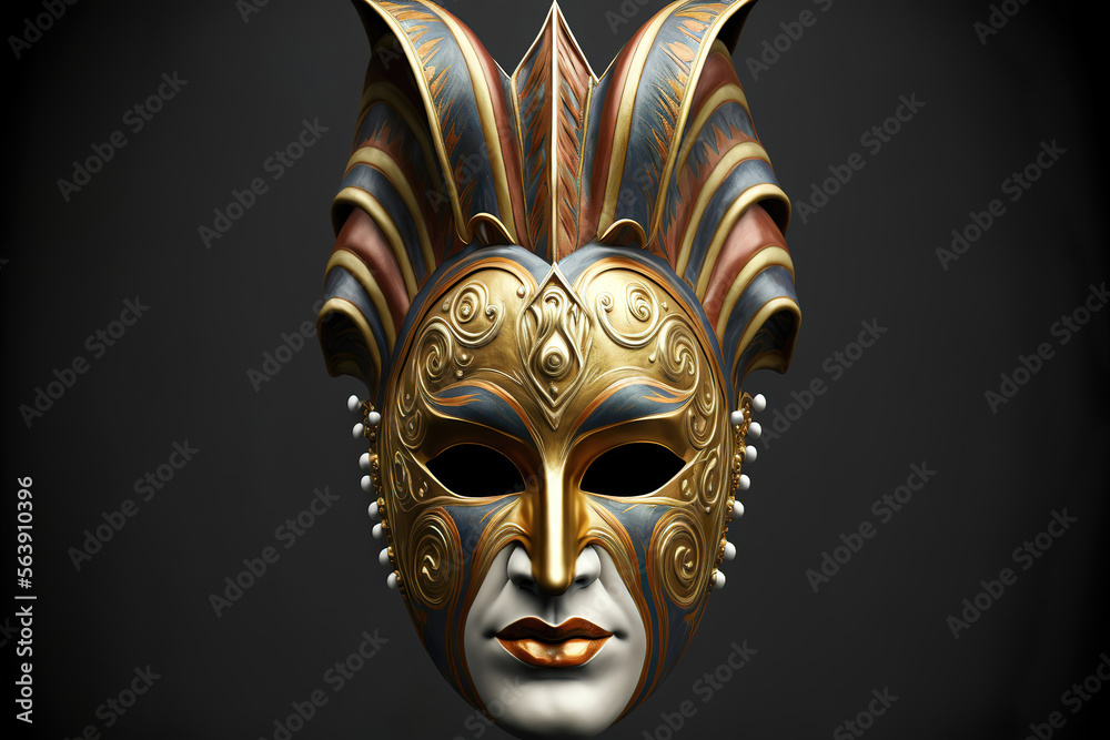 colorful venetian venice carnival mask, generative ai